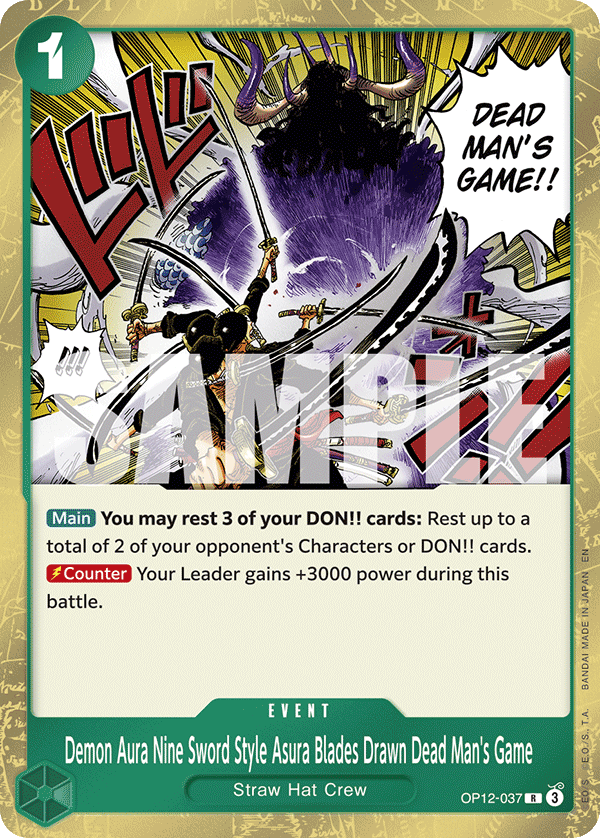 [Single] OP12-037 Demon Aura Nine Sword Style Asura Blades Drawn Dead Man's Game