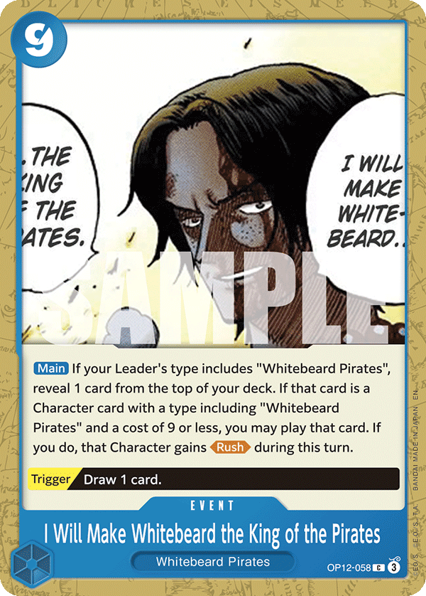 [Single] OP12-058 I Will Make Whitebeard the King of the Pirates