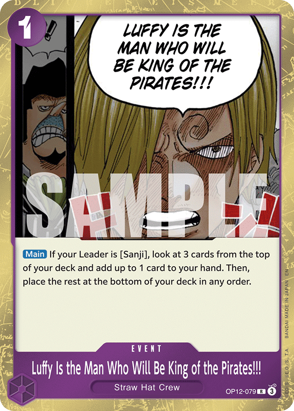 [Single] OP12-079 Luffy Is the Man Who Will Be King of the Pirates!!!