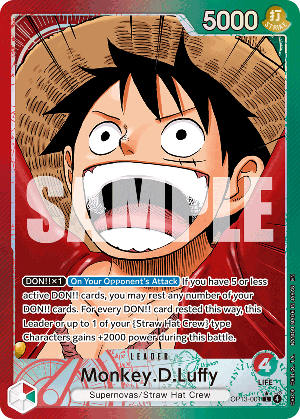 [Single] OP13-001 Monkey.D.Luffy AA