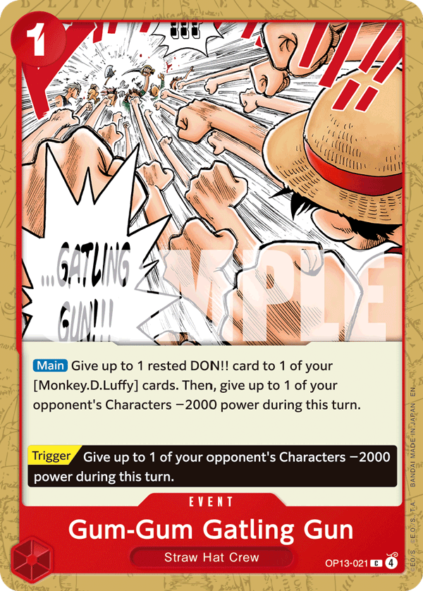 [Single] OP13-021 Gum-Gum Gatling Gun