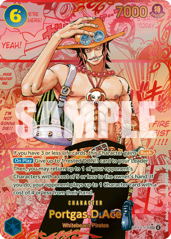 [Single] OP13-119 Portgas.D.Ace MANGA ROJO