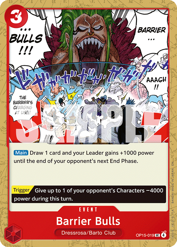 Pre[Single] OP15-019 Barrier Bulls
