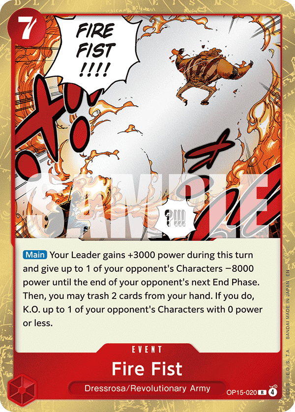 Pre[Single] OP15-020 Fire Fist
