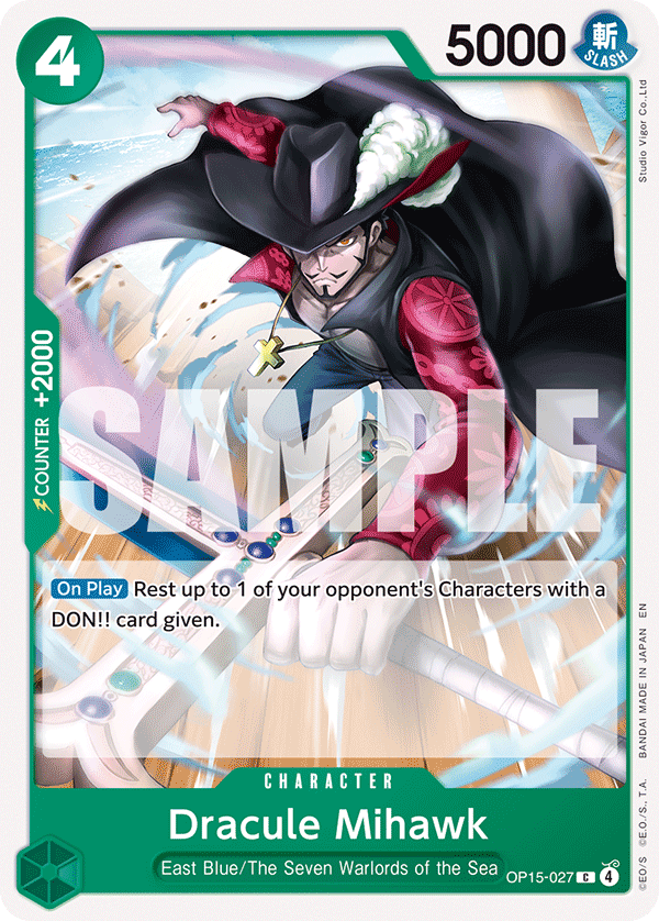 Pre[Single] OP15-027 Dracule Mihawk
