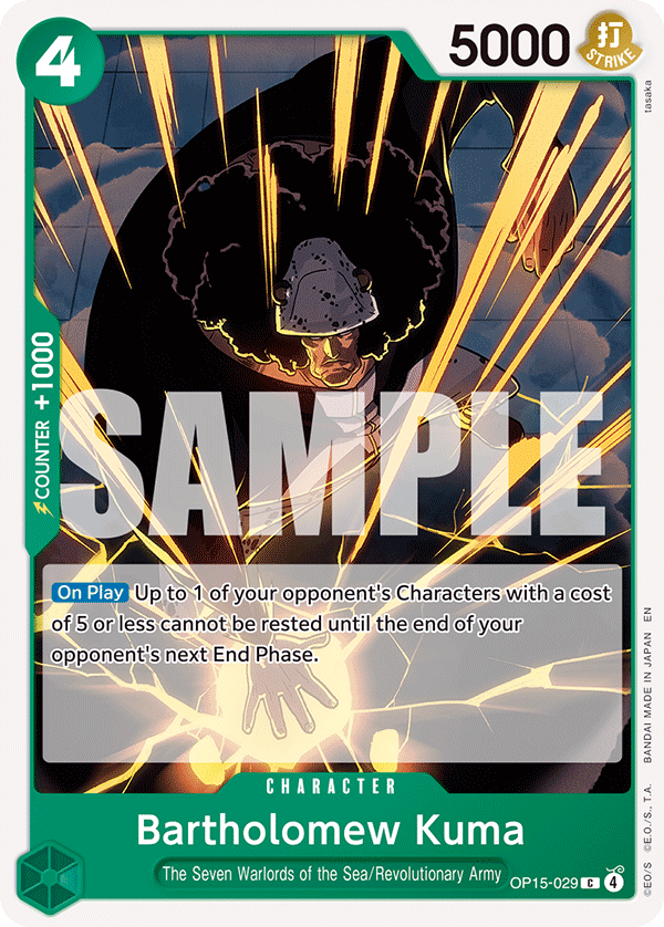 Pre[Single] OP15-029 Bartholomew Kuma