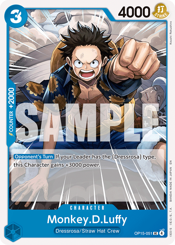 Pre[Single] OP15-051 Monkey.D.Luffy