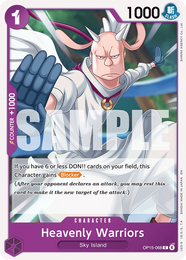 Pre[Single] OP15-068 Heavenly Warriors