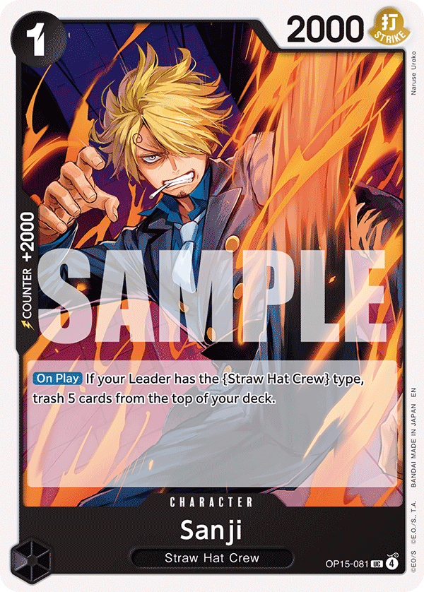 Pre[Single] OP15-081 Sanji