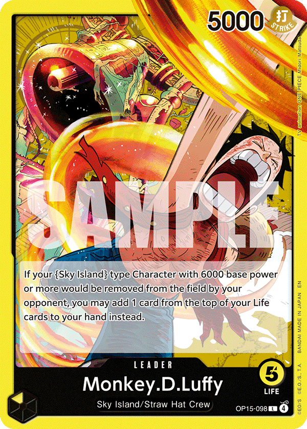 Pre[Single] OP15-098 Monkey.D.Luffy