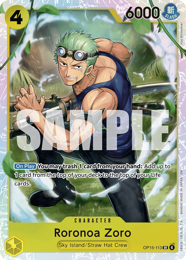 Pre[Single] OP15-113 Roronoa Zoro